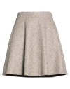 Brunello Cucinelli Mini Skirts In Neutral