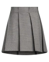 Brunello Cucinelli Woman Mini Skirt Brown Size 6 Virgin Wool, Polyamide, Elastane In Brown