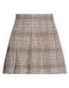 Brunello Cucinelli Houndstooth-pattern High-waist Skirt In Brown