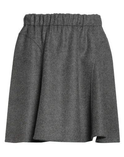 Brunello Cucinelli Woman Mini Skirt Charcoal Size 6 Virgin Wool In Multi