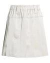 Brunello Cucinelli Woman Mini Skirt Cream Size 6 Polyester In White