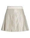 Brunello Cucinelli Woman Mini Skirt Gold Size M Linen, Cotton, Metallic Fiber, Polyamide, Elastane In Gold