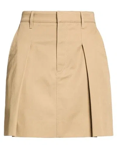 Brunello Cucinelli Woman Mini Skirt Khaki Size 4 Cotton In Brown
