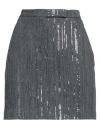 Brunello Cucinelli Woman Mini Skirt Lead Size 6 Linen, Cotton, Polyester In Grey