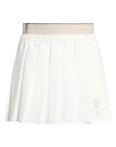 Brunello Cucinelli Woman Mini Skirt White Size 12 Polyester
