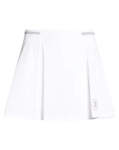 Brunello Cucinelli Woman Mini Skirt White Size 6 Cotton, Elastane