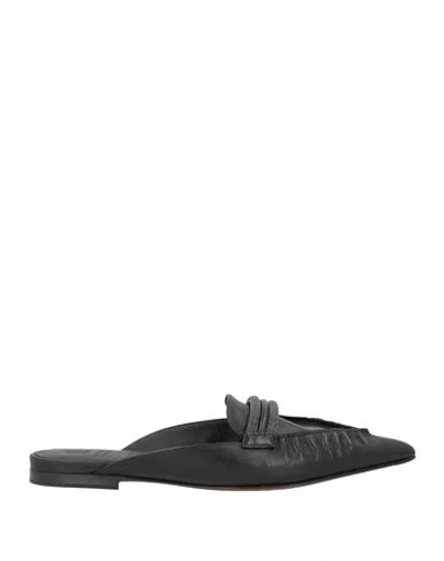 Brunello Cucinelli Woman Mules & Clogs Black Size 7 Leather