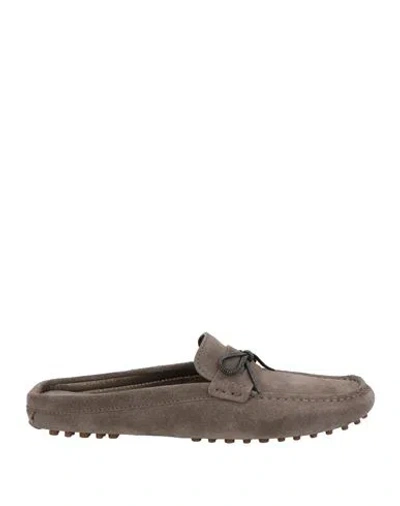 Brunello Cucinelli Woman Mules & Clogs Grey Size 8 Leather In Black