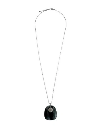 Brunello Cucinelli Woman Necklace Charcoal Size - 925/1000 Silver In Grey