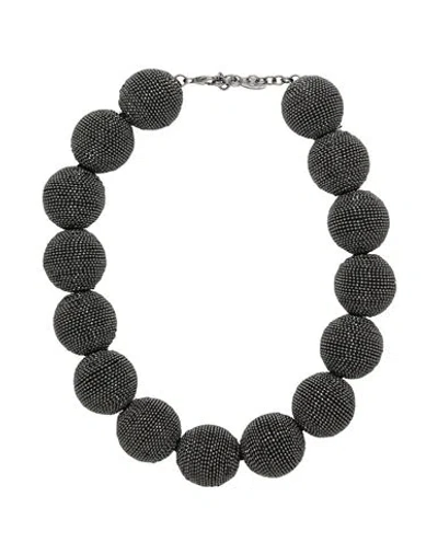 Brunello Cucinelli Woman Necklace Lead Size - Metal In Grey