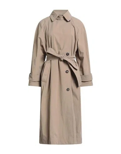 Brunello Cucinelli Woman Overcoat & Trench Coat Beige Size 6 Polyamide, Ecobrass In Sand