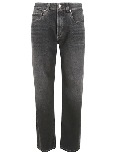 Brunello Cucinelli Woman Trousers In Grey