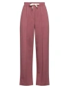 Brunello Cucinelli Woman Pants Antique Rose Size M Cotton, Elastane, Brass In Pink