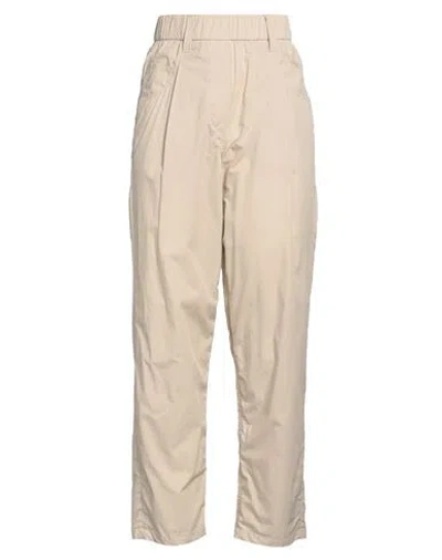 Brunello Cucinelli Woman Pants Beige Size 12 Cotton, Brass