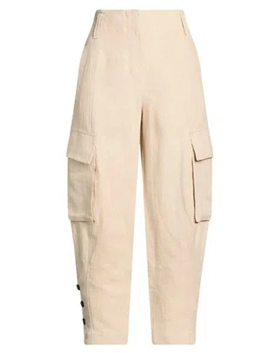 Brunello Cucinelli Cropped Linen Tapered Cargo Pants In Neutral