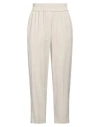 Brunello Cucinelli Woman Pants Beige Size 4 Viscose, Virgin Wool In Beige