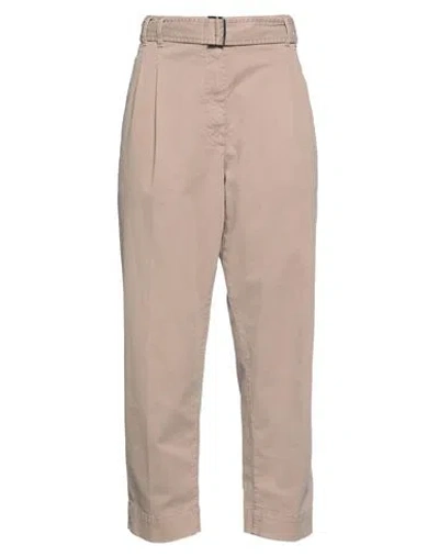 Brunello Cucinelli Woman Pants Beige Size 14 Cotton, Elastane