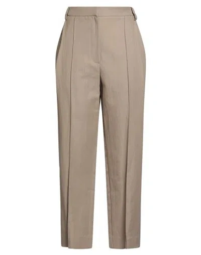 Brunello Cucinelli Woman Pants Beige Size 8 Cotton, Ramie, Brass, Ecobrass In Brown