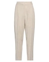 Brunello Cucinelli Woman Pants Beige Size 8 Linen In Neutral
