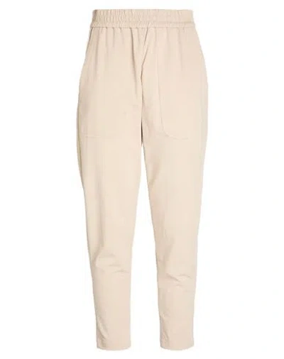 Brunello Cucinelli Woman Pants Beige Size S Cotton, Elastane In Neutral