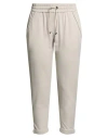 Brunello Cucinelli Woman Pants Beige Size S Cotton, Elastane, Brass In Gray