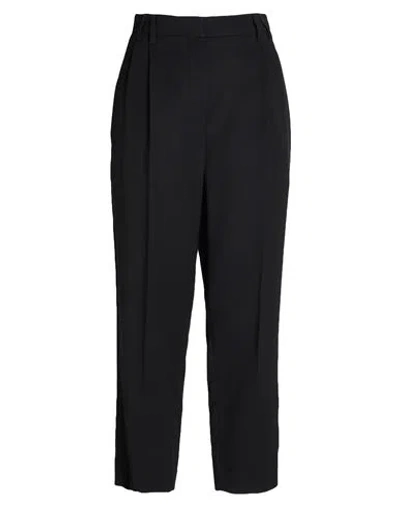 Brunello Cucinelli Woman Pants Black Size 0 Viscose, Virgin Wool, Ecobrass In Blue
