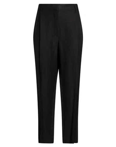 Brunello Cucinelli Woman Pants Black Size 8 Viscose, Linen