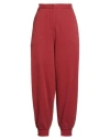 Brunello Cucinelli Cotton Smooth French Terry Trousers In Red