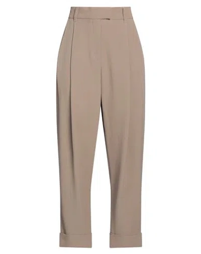 Brunello Cucinelli Woman Pants Camel Size 10 Acetate, Silk In Beige