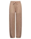 Brunello Cucinelli Woman Pants Camel Size S Cotton, Linen, Silk In Beige