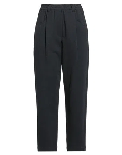 Brunello Cucinelli Woman Pants Charcoal Size 10 Cotton, Polyamide, Elastane In Black