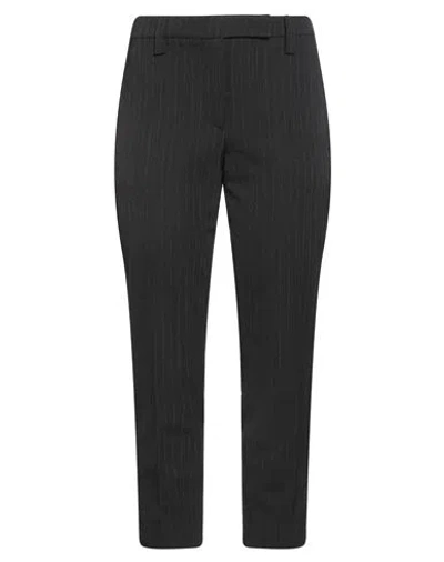 Brunello Cucinelli Woman Pants Charcoal Size 10 Virgin Wool, Polyamide, Elastane, Polyester In Gray