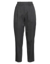 Brunello Cucinelli Woman Pants Charcoal Size 12 Cotton, Elastane, Ecobrass In Black