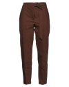 Brunello Cucinelli Woman Pants Chocolate Brown Size 10 Cotton, Elastane, Ecobrass