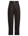 Brunello Cucinelli Woman Pants Chocolate Brown Size 6 Linen In Brown