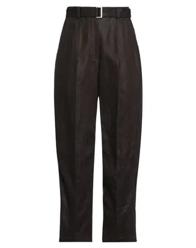 Brunello Cucinelli Woman Pants Chocolate Brown Size 6 Linen
