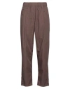 Brunello Cucinelli Woman Pants Chocolate Brown Size 6 Cotton, Brass