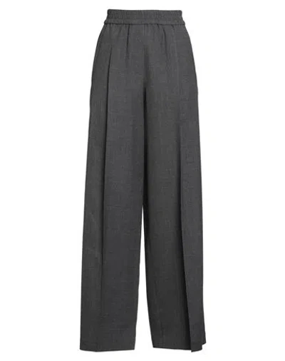 Brunello Cucinelli Woman Pants Grey Size 10 Virgin Wool In Gray