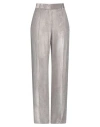 Brunello Cucinelli Woman Pants Grey Size 6 Viscose, Brass In Grey