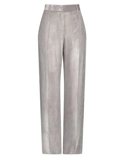 Brunello Cucinelli Woman Pants Grey Size 6 Viscose, Brass