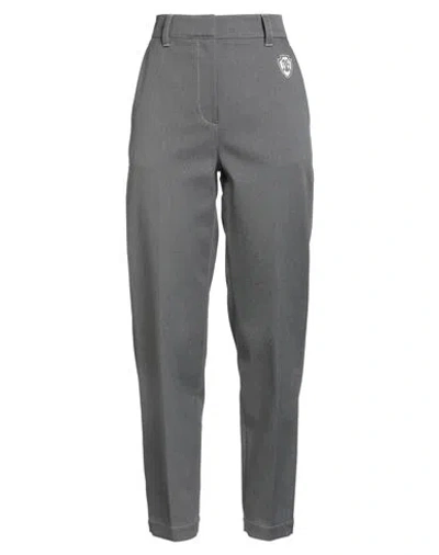 Brunello Cucinelli Woman Pants Grey Size 8 Cotton, Elastane In Gray