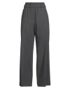 Brunello Cucinelli Woman Pants Grey Size 8 Virgin Wool, Polyamide, Elastane, Ecobrass, Cotton In Gray