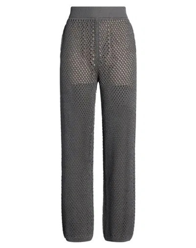 Brunello Cucinelli Woman Pants Grey Size L Cotton In Gray