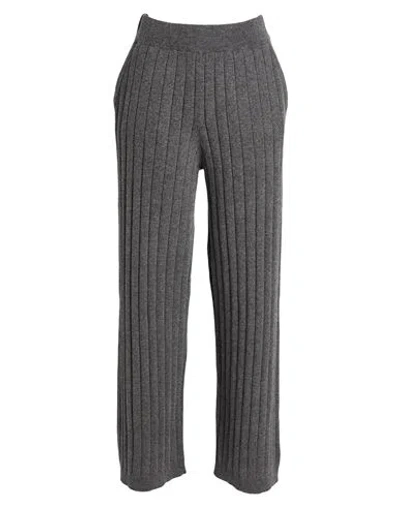 Brunello Cucinelli Ribbed Cashmere Straight-leg Pants In Gray