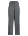 Brunello Cucinelli Woman Pants Grey Size Xl Cotton, Elastane, Brass In Gray