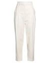 Brunello Cucinelli Woman Pants Ivory Size 10 Cotton, Elastane, Ecobrass
