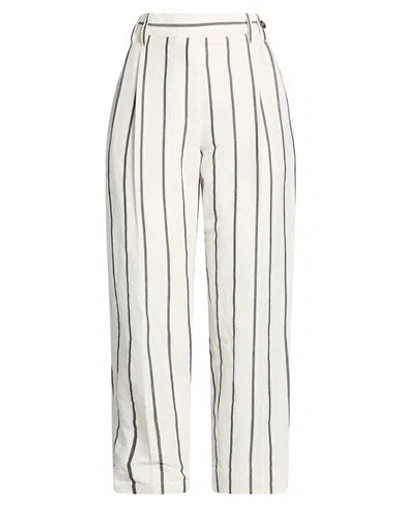Brunello Cucinelli Woman Pants Ivory Size 6 Linen, Cotton In Neutral