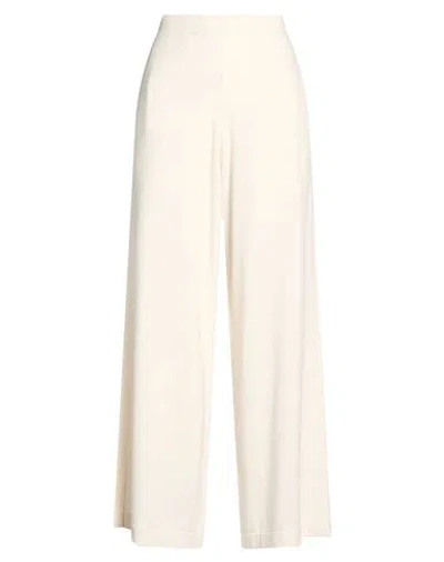 Brunello Cucinelli Woman Pants Ivory Size Xl Virgin Wool, Cashmere, Silk In White