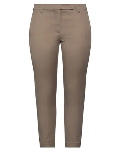 Brunello Cucinelli Woman Pants Khaki Size 0 Cotton, Elastane In Beige