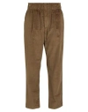 Brunello Cucinelli Woman Pants Khaki Size 10 Cotton, Brass In Beige